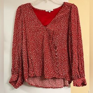 Madewell red blouse